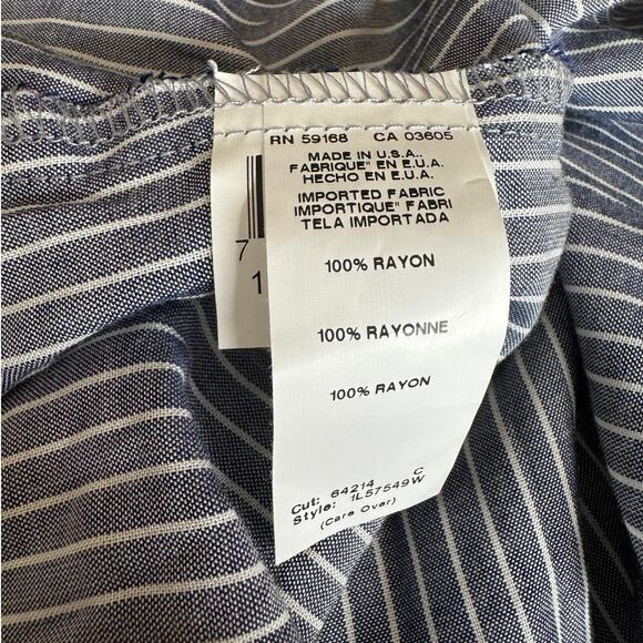 NWT Karen Kane Plus 1X Blue & White Stripe Lace Cuff Bell Sleeve Top - Picture 9 of 10